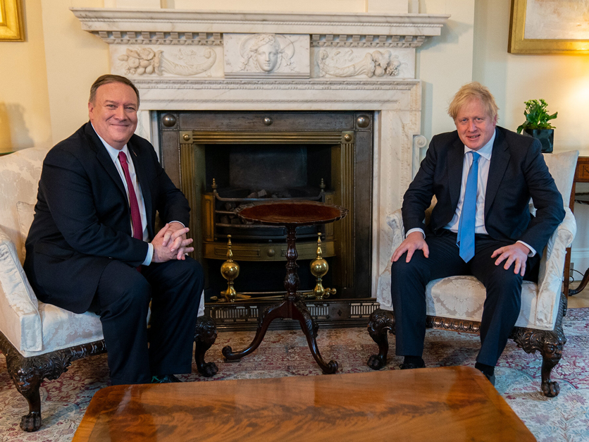 Mike Pompeo and Boris Johnson