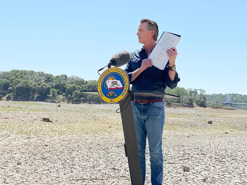 Newsom at Lake Mendocino