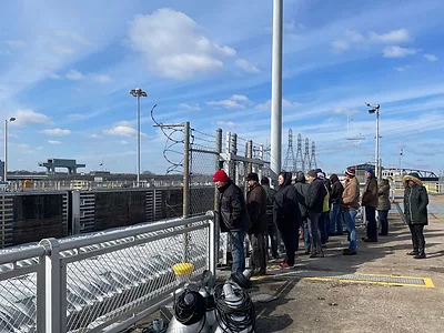 Illinois Corn Board at Kentucky lock, January 2022.