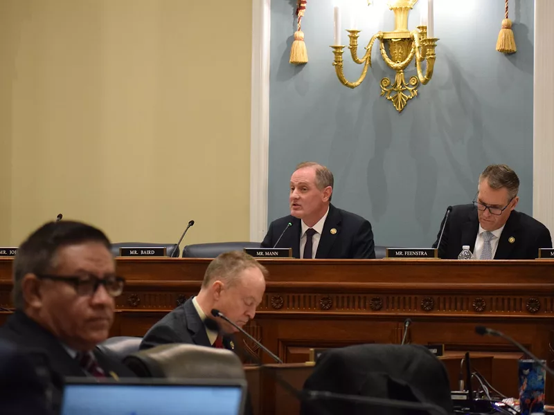 Tracey Mann Randy Feenstra Mark Messmer Salud Carbajal-farm-bill-markup-agri-pulse-photo-3-3-26-LJ.png
