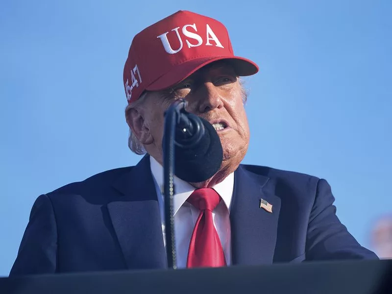 Trump at July 3, 2025, rally in Iowa 