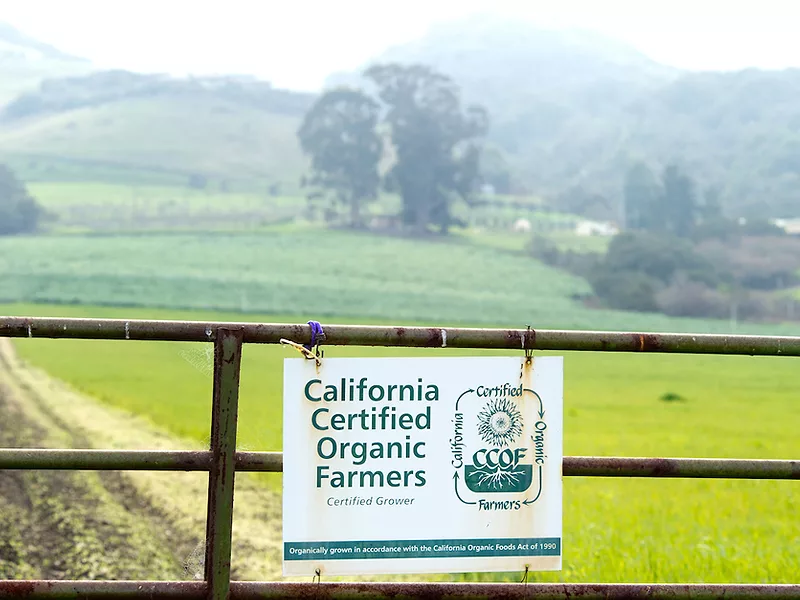 CCOF organic sign DWR