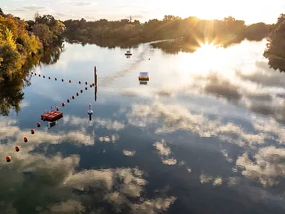 Delta fish barrier