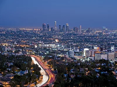 Los Angeles Hollywood skyline