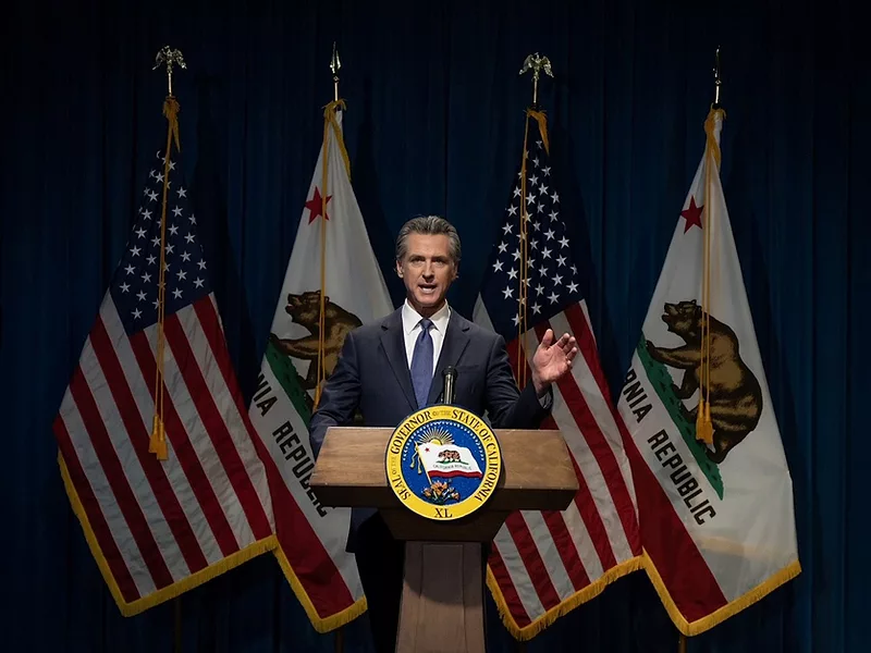 Newsom at the Jan 2023 budget presser