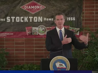 Newsom in Stockton