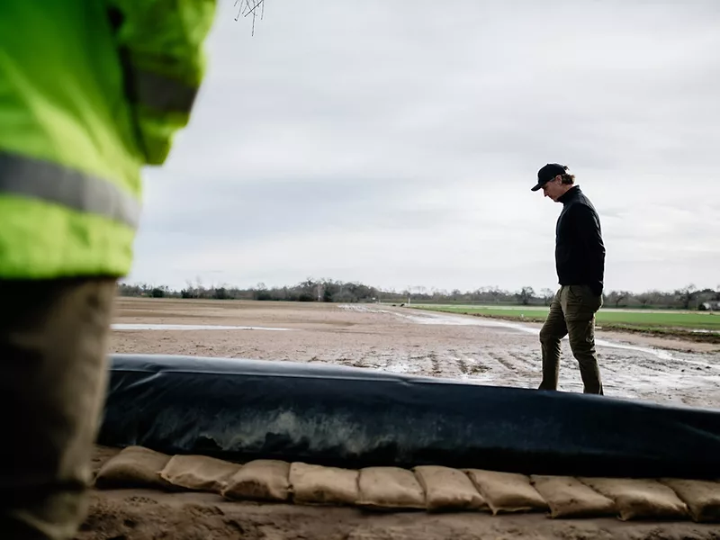 Newsom tours flood