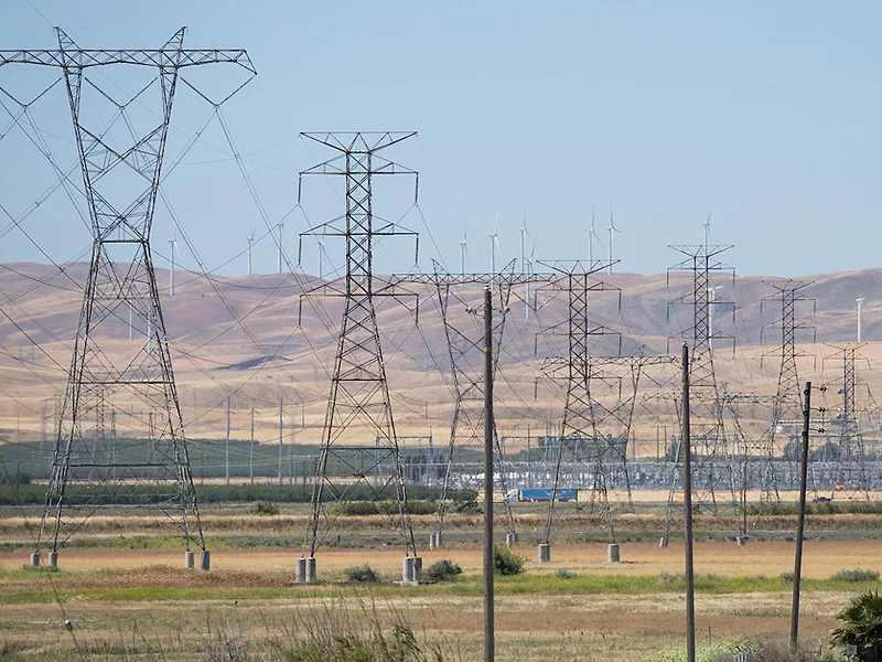 Power lines at Fish Facility DWR