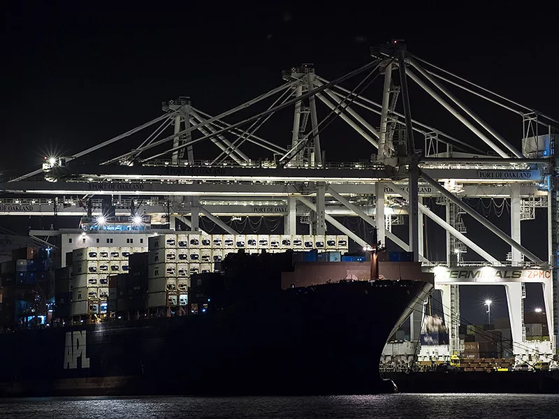 Port of Oakland, in Oakland, CA
