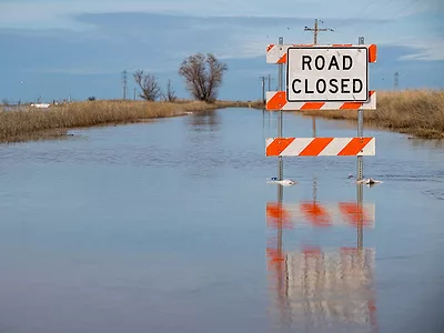 Road closed for flooding