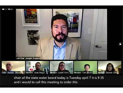 State Water Board on Zoom