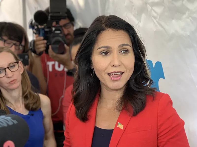 Gabbard at Iowa state fair