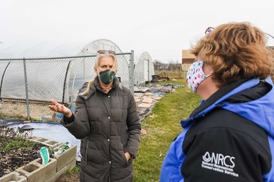 NRCS staffer in the field in 2020.