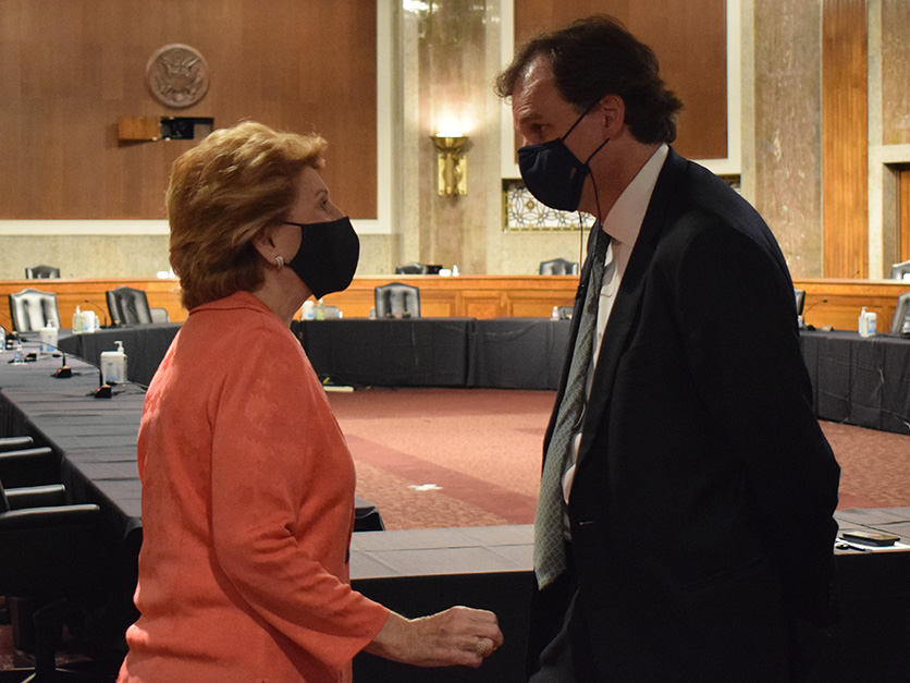 Robert Bonnie with Senate Ag Chair Debbie Stabenow