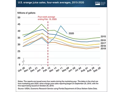 Orange juice chart June 2020