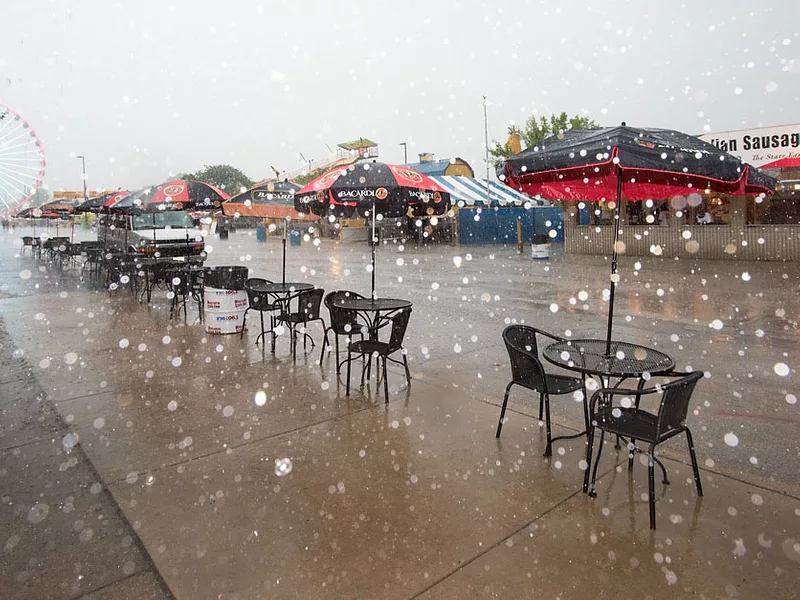 Empty state fairgrounds