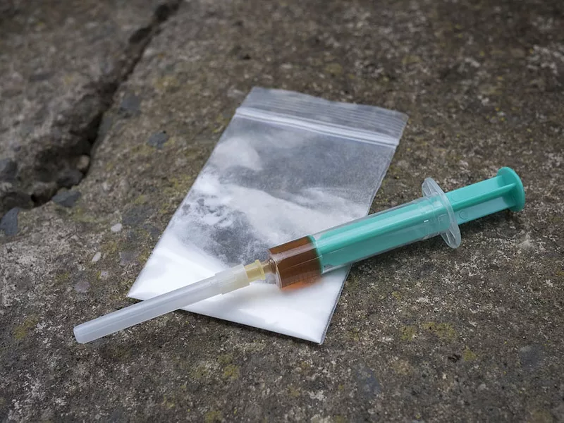 Heroin syringe