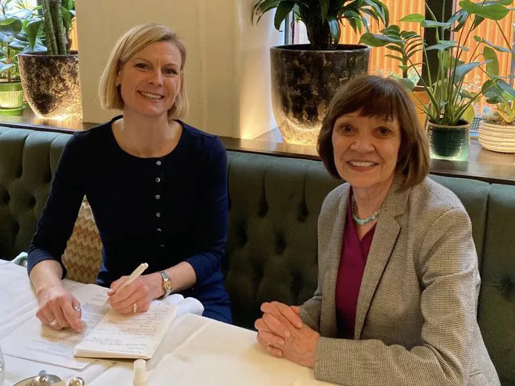 Karen Ross with Pippa Hackett