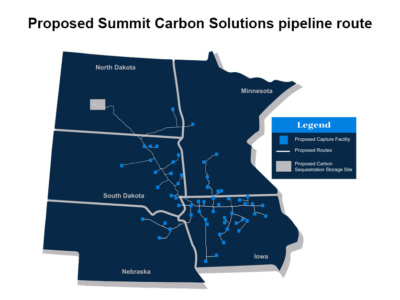Summit pipeline route