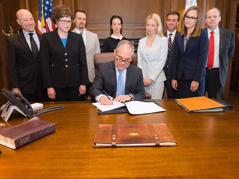 EPA Administrator Scott Pruitt signs WOTUS repeal