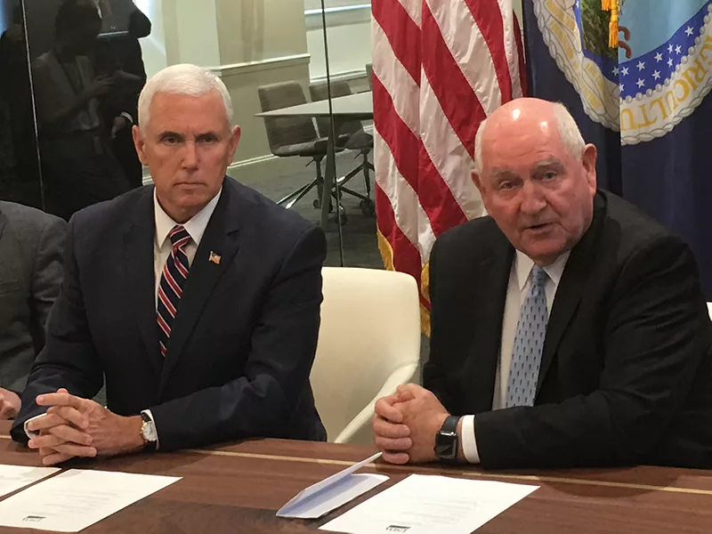 Sonny Perdue and Mike Pence