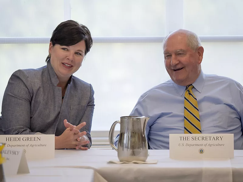 Ag Secretary Sonny Perdue and Chief of Staff Heidi Green