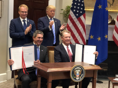 Trump and Lighthizer with EU deal