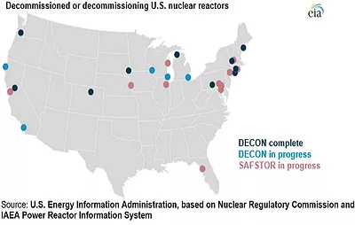 nuclear decommission map
