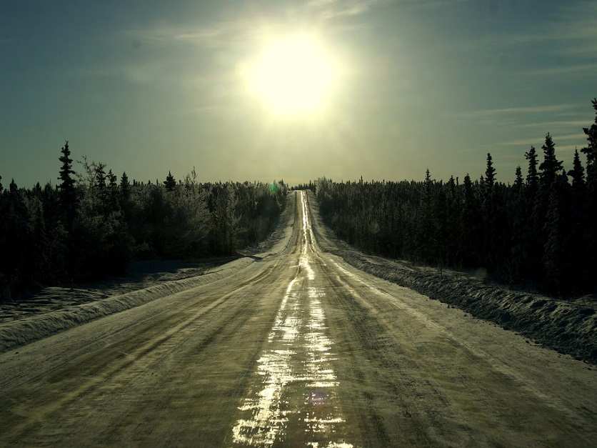 icy alaska road