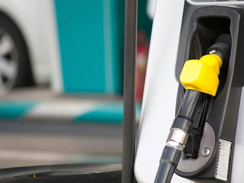 Yellow gas pump