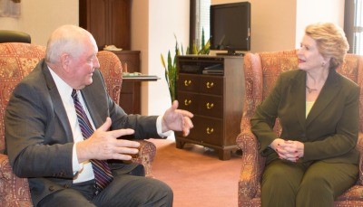 Perdue meets with Stabenow