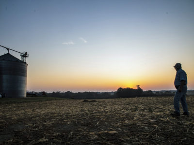 Farmer sunset