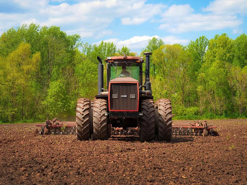 Red tractor tillage