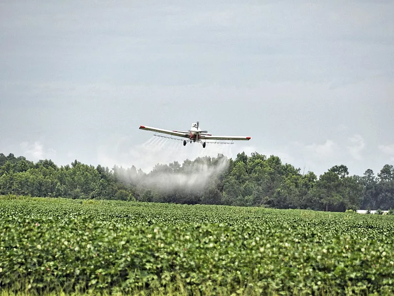 Crop dusting, or spraying