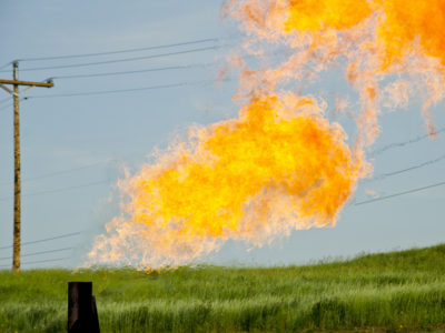 Methane flaring
