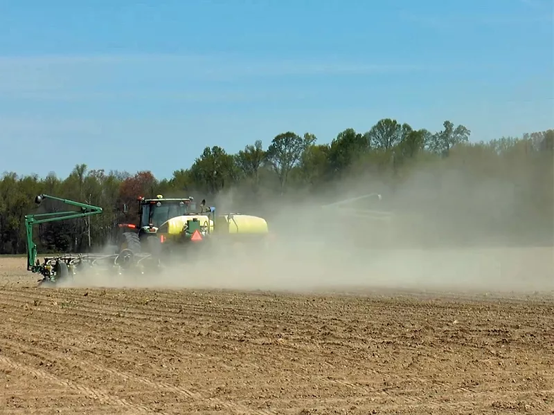 Planting corn