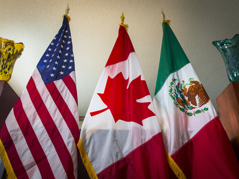 NAFTA flags