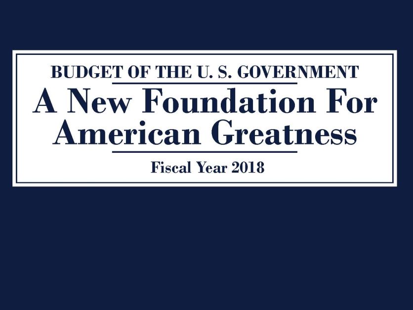 Trump budget cover 2018