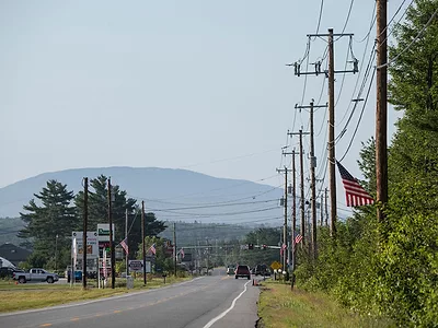 Powerlines on a rural road