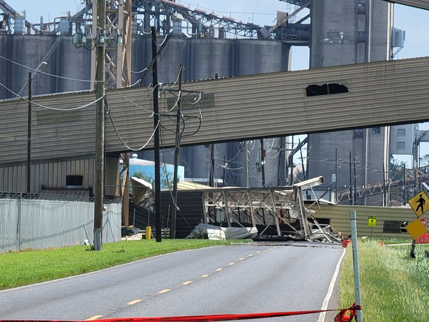 Cargill conveyor damaged (Hurricane Ida)