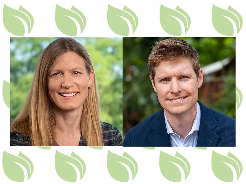 Maggie Monast with the Environmental Defense Fund and Dan Yeoman of the Soil and Water Outcomes Fund