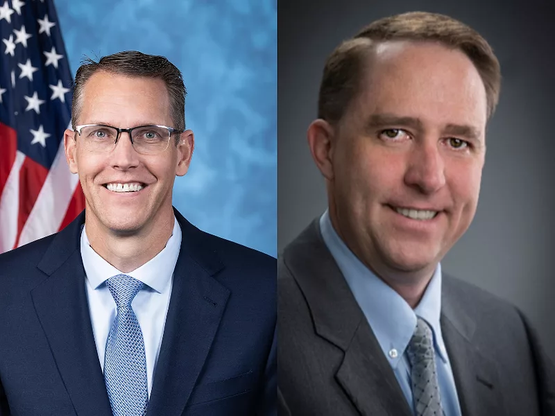 Rep. Randy Feenstra and Lowell Randel