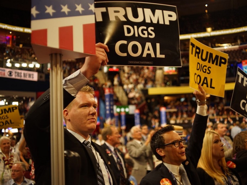 trump digs coal
